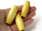 2 Inch Long Large Yellow Wood Tube Beads Vintage Wooden Large Hole Macrame Beads